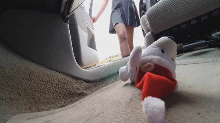 CANDID ACCIDENTAL Plushie trample in Car Buffalo Boots WMV