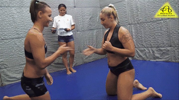 Zara vs Xena Wild competitive female wrestling