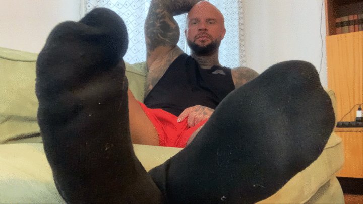 Sniffing your stepdads stinky post gym feet and socks again