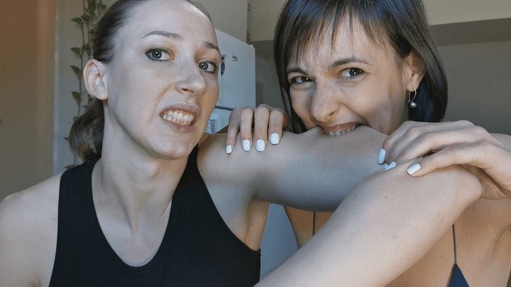 Alexa and Karate Mistress new biting challenge