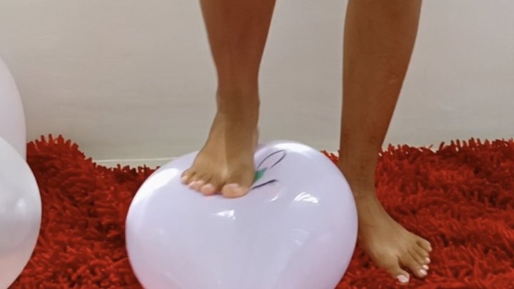 Juju's French Maid Barefoot Balloon Pop