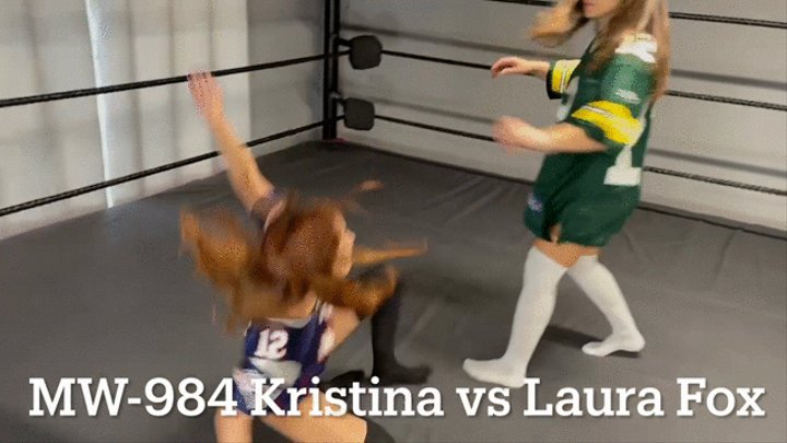 MW-984 Kristina Beaudet vs Laura Fox Topless Wrestling