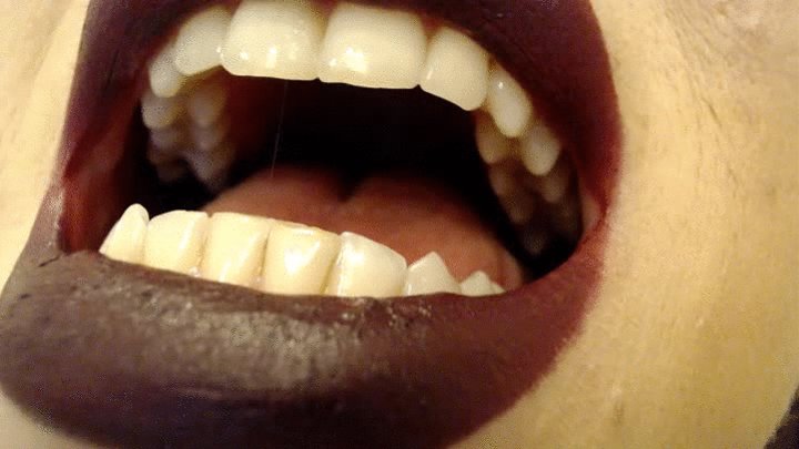 Chewing With Dark Lipstick