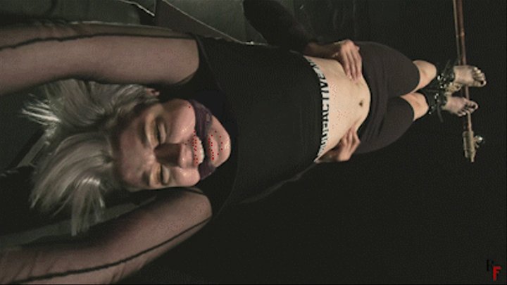 Astrid got into a trouble - Long belly torment in three bondage poses (HD 720p MP4)