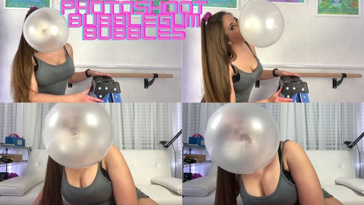 80s Photo Shoot Style Bubblegum Bubbles
