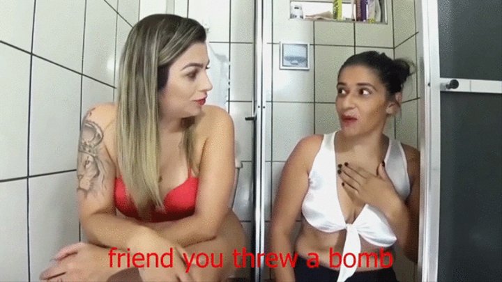 FARTING FOR YOUR FRIEND TO SMELL WHILE STAY WITH HER IN THE BATHROOM (ENGLISH SUBTITLES) PART 5 BY BIA MELLO AND JESSIKA HOT (CAM BY RENAN) FULL HD
