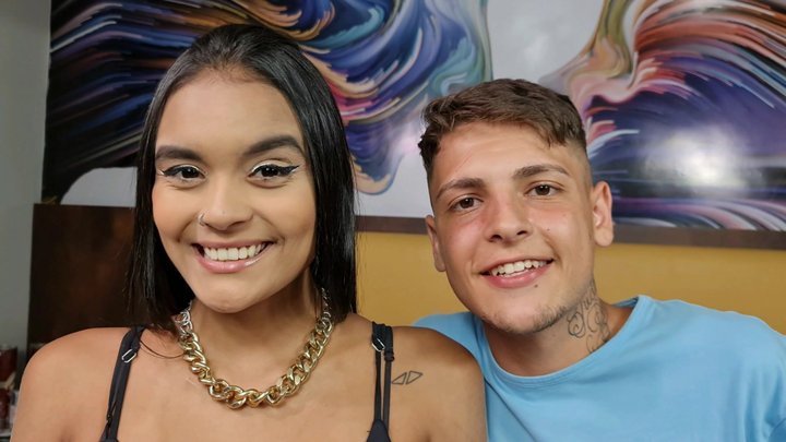 INTERRACIAL PAULO VS PERFECT BRUNETTE - NEW TOP GIRL VALENTINA AND PAULO - NEW MR MARCH 2022 - CLIP 1