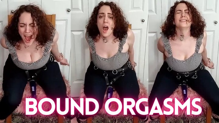 Bound Orgasm Torment - BDSM, Struggling, Submissive Slut with Fuchsia Peach