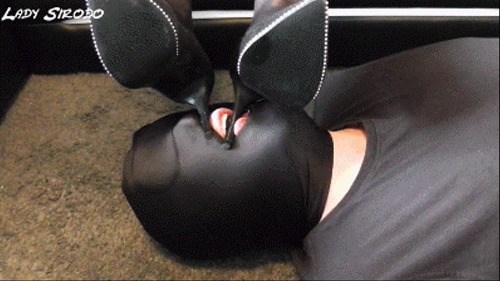 Soles licking on black strass Pumps and black Nylons