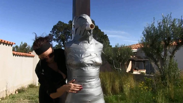 The Spain Files - Triple Layer Full Mummification for Rachel Adams in the spanish Sun - Full Clip HD wmv