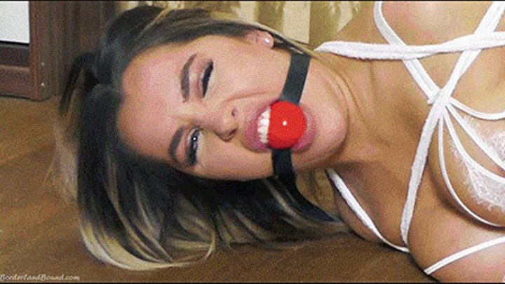 Jasmin & Daisy in: Impossibly Tight-Skirted Heroines Bound to Be Stripped to Their UnderWear & Nylons & Left UnMasked by the Crooks! (Super BallGag Edition) (WMV)