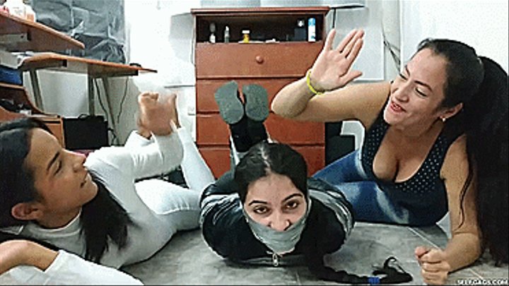 Laura, Katherine & Maria in: The Rise And Fall Of The Girl In The Catsuit (mp4)