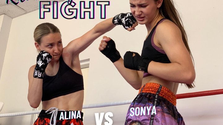 Sonya vs Alina kickboxing fight