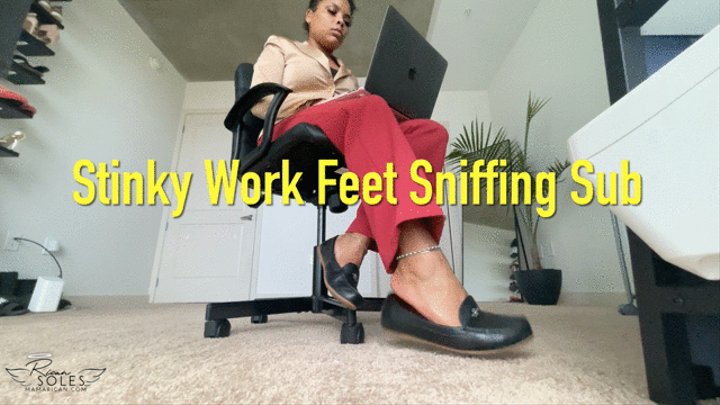 Stinky Work Feet Sniffing Sub