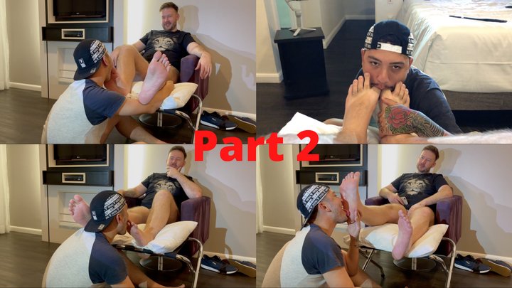 He was looking at my feet for the whole ride - So on the way back, I put him to lick my feet! PART 2 (HD-1080 MP4)