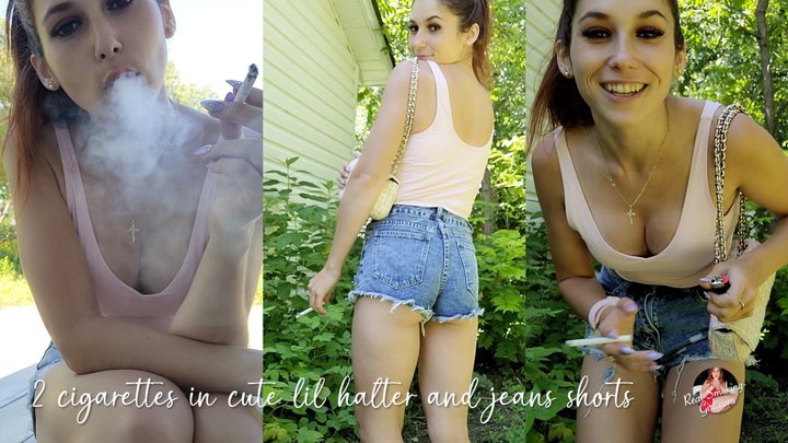 Jeans Shorts, Halter Top - 2 Cigarettes, 2 Videos in 1
