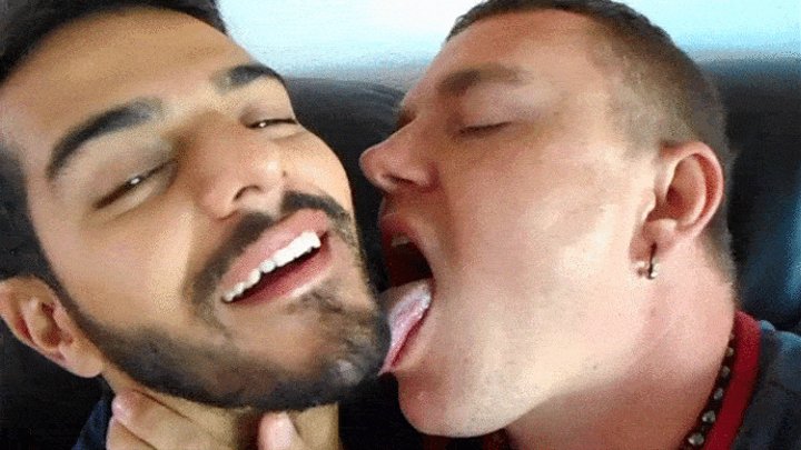 Gay Kissing and Tongue Fetish 22 - CUSTOM VIDEO - Sebastian Cums - Leo Blue - Manpuppy - WMV 720