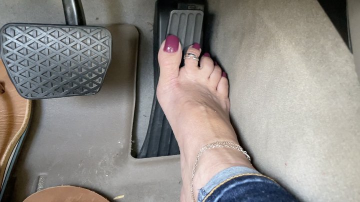 JOI BMW Driving To My Feet In Rainbow Flip Flops