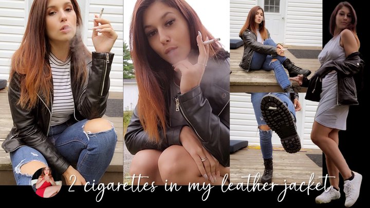 Smoking 2 Cigarettes in My Leather Jacket