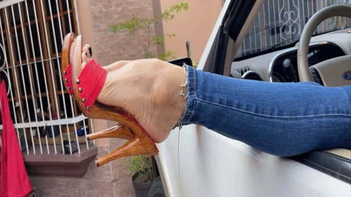 Milah Foot Soles Addiction on Red Kiara heels