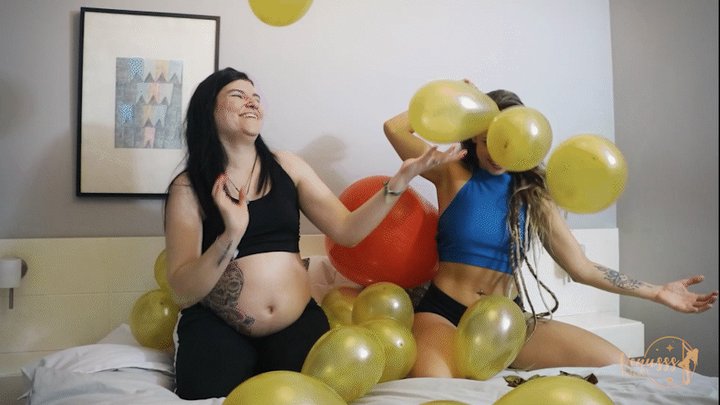 Me and my pregnant friend surrounded by balloons (FULL VIDEO)