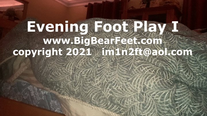 Evening Foot Play I - under covers, bare, tickled, licked, flexing and wiggling