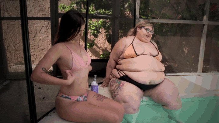 Ayla Aysel & Ivy Davenport: Poolside Belly Lotioning - MP4