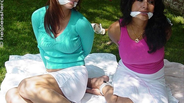 Holly Manning and Rose Bancroft Are Left Tied Up and Gagged in a Park!
