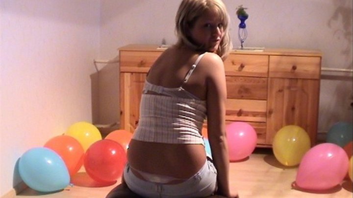 Jeanine - Sitting On Balloons And Popping Them